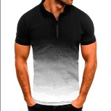 Men's Casual Sports Lapel Gradient Short Sleeve POLO FLZH-ZT151