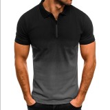Men's Casual Sports Lapel Gradient Short Sleeve POLO FLZH-ZT151