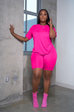 Solid T Shirt And Shorts 2 Piece Sets LSD-83666