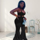 Plus Size Solid Tube Top+Strap Flare Pant 2 Piece Sets WPF-80578