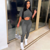 Sexy T Shirt+Mesh Pants Two Piece Sets ME-8062