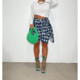 Plaid Irregular Casual Shorts ASL-6567