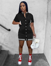 Casual Buttons Baseball Mini Dress IV-8306