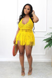Sexy Knit Hollow Out Halter Top And Shorts Sets CM-8610