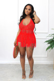 Sexy Knit Hollow Out Halter Top And Shorts Sets CM-8610
