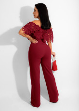Sexy Slash Neck Sashes Jumpsuit MZ-2707