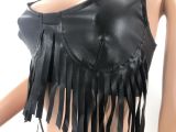 Sexy Tassel Halter Bra Top High Waist Shorts Clubwear Sets LP-66335