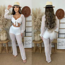 Sexy Fishnet Hollow Out 2 Piece Pants Sets LX-6926