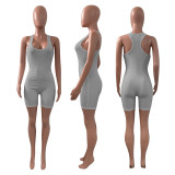 Solid Sleeveless Skinny Romper NIK-309