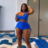 Plus Size Tank Top And Shorts Two Piece Sets WPF-80618