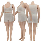 Plus Size Tank Top And Shorts Two Piece Sets WPF-80618