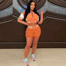 Casual Baseball Jacket And Shorts Two Piece Sets NM-8510