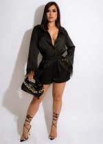 Sexy Tassel Shirt And Shorts 2 Piece Sets MEM-88436