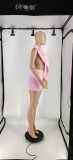 Solid Sleeveless Blazer Top And Shorts 2 Piece Sets(With Brooch) IV-8309