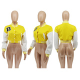 Casual Printed Full Sleeve Short Baseball Jacket WSYF-5891