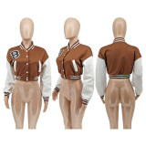 Casual Printed Full Sleeve Short Baseball Jacket WSYF-5891