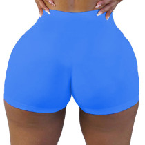 Plus Size Solid Fitness Tight Shorts SHD-9819