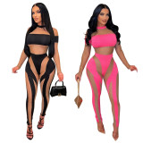 Sexy Mesh Patchwork Skinny Jumpsuit OD-8499