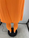 Plus Size Solid Ribbed Tank+Sleeveless Coat+Pants 3 Piece Sets YH-5268