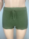 Sexy Knit Tube Top And Shorts Two Piece Sets CL-6139