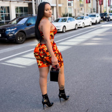 Plus Size Camo Print Two Piece Shorts Sets ASL-6019