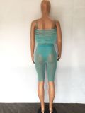 Sexy Mesh Cami Top And Shorts Two Piece Sets LA-3320