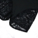 Black Lace Sexy Bra Shorts Two Piece Sets SH-390357