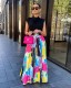 Casual Graffiti Print Wide Leg Pants LSD-82081
