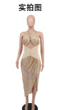 Sexy Sequined Cross Strap Night Club Dress XHXF-265