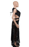 Sexy Backless Sleeveless Night Club Maxi Dress XHXF-262