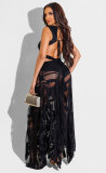 Sexy Backless Sleeveless Night Club Maxi Dress XHXF-262