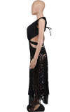Sexy Backless Sleeveless Night Club Maxi Dress XHXF-262