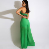 Sexy Tank Top Wide Leg Pants Two Piece Sets NY-2521