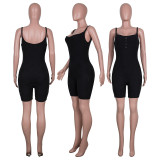 Solid Knitted Sleeveless Sling Tight Romper CH-8227