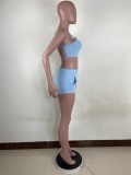 Solid Tank Top And Shorts Two Piece Sets LUO-3568