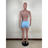 Solid Tank Top And Shorts Two Piece Sets LUO-3568