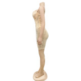 Sexy Hot Drilling Spaghetti Strap Night Club Dress BY-5868
