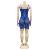 Sexy Hot Drilling Spaghetti Strap Night Club Dress BY-5868