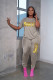 Plus Size Queen Letter T Shirt And Pants 2 Piece Sets LSD-8806-1
