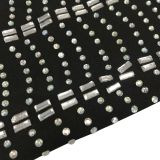 Sexy Rhinestones Long Sleeve V Neck Night Club Maxi Dress BY-5912