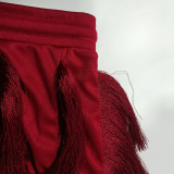 Plus Size Sleeveless Tassel Shorts Two Piece Set MUE-M7488