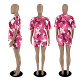 Camo Print Casual Two Piece Shorts Sets YIBF-60176