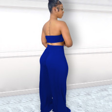 Sexy Wrap Chest Two Piece Pants Sets TE-4468