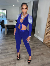 Sexy Tassel Crop Top And Pants 2 Piece Sets YD-8646