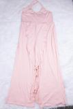 Plus Size Ruffled Halter Jumpsuit (Without Belt)ME-6074