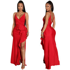 Fashion Sexy Sling Split Evening Dress GOSD-OS6799