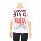 Casual Letter Print Short Sleeve T-Shirt GOSD-OS6186