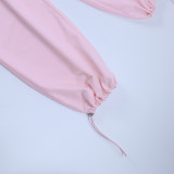 Solid Drawstring Casual Loose Pants FL-22013