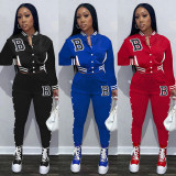 Casual Baseball Jacket And Pants 2 Piece Sets WSYF-5951