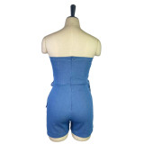Chest Wrap Bandage Denim Rompers GWDS-220517